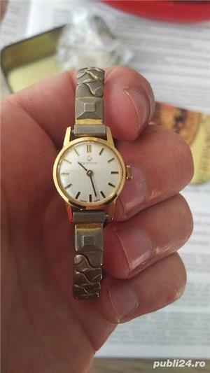 Vintage Ladies CERTINA solid 14CT gold wrist watch Ceas dama placat Aur - imagine 3