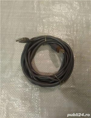 Cablu nou gri pentru imprimanta xerox, mufa USB A la USB B - 5 metrii