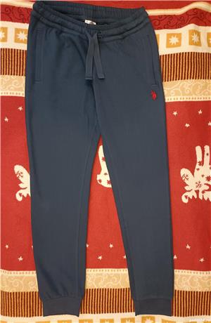 Pantaloni trening US Polo marimea M, bleumarin - imagine 4