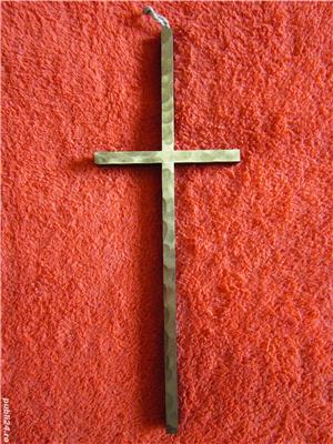 cadou rar Cruce Crucifix colectie,din bronz masiv made in Germany 1960 - imagine 4