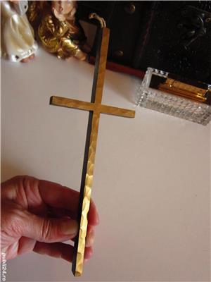 cadou rar Cruce Crucifix colectie,din bronz masiv made in Germany'60