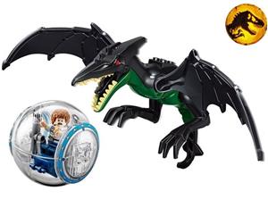 Dinozaur urias tip Lego de 30 cm: Black Pteranodon