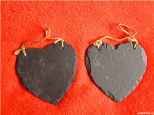 ardezie decoratiune inima x2  made in Germany (noi)-un cadou inedit - imagine 3