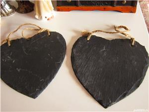 ardezie decoratiune inima x2  made in Germany (noi)-un cadou inedit