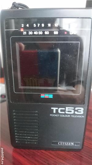 Vintage Citizen LC-TV Colour Pocket TV, Model TC53 - imagine 4