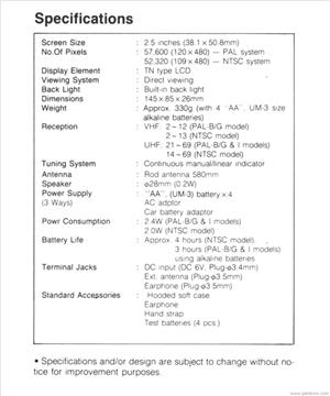 Vintage Citizen LC-TV Colour Pocket TV, Model TC53 - imagine 10