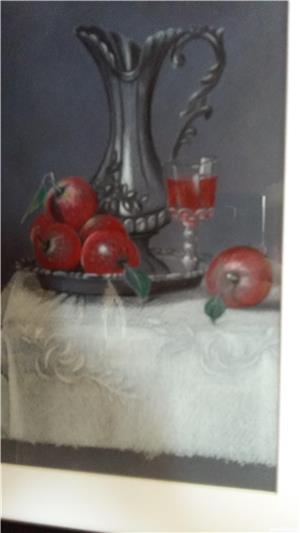 Tablou "Natura statica cu carafa si mere" - imagine 3