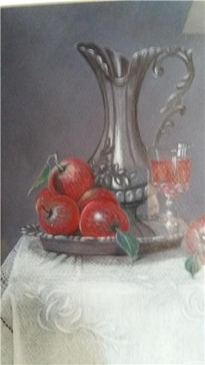 Tablou "Natura statica cu carafa si mere" - imagine 5