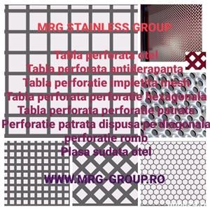 Tabla perforata otel 3x1000x2000mm R5T8 perforatie rotunda 5mm gaurita stantata sita zincata inox - imagine 3