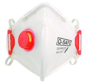 Masti de protectie respiratorie FFP3 cu supapa Q-SAFE QS4310 albe sterile
