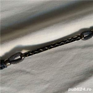 Bratata diamante negre cu aur de 18k - imagine 2