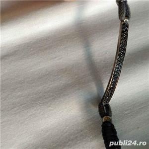 Bratata diamante negre cu aur de 18k - imagine 4