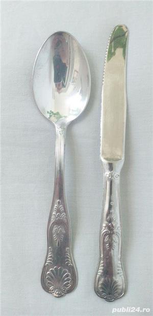 Cutit si lingura  argint,made Italy - imagine 2