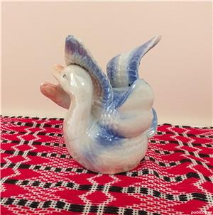 bibelou vechi portelan sidefat pasari de apa rata rate care se dau in barci :) - imagine 3