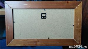 Tablou in creion felina pisicuta jucausa rama din lemn / Decoratii interioare - imagine 2