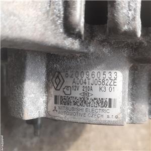 Alternator, Renault Scenic 3 (DA) 1.5 dci, K9K832, 8200960533 12V 210A Fabr 2009-2015