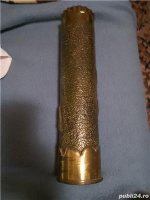 vaza obuz vintage bronz