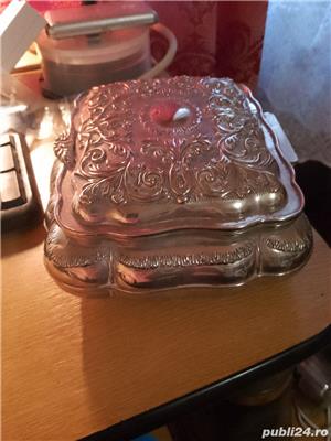 bomboniera argintata vintage engleza 