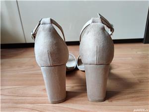 Sandale dama elegante, bej nude, cu toc, marimea 39 - imagine 4