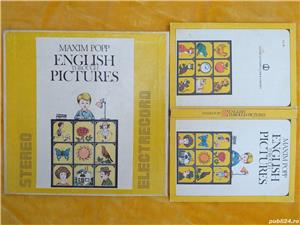 vechi manual curs limba engleza Maxim Popp + 5 vinil discuri colectie electrecord romania anii 80 - imagine 3