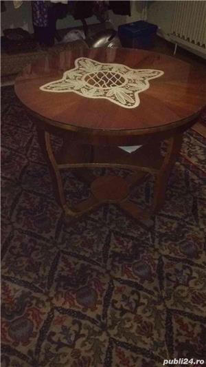 Masa rotunda din lemn masiv - imagine 2