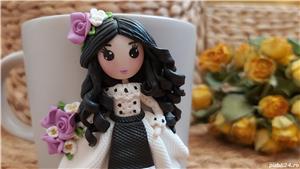 Cana papusa costum popular, cadou pentru sotie iubita, bunica - imagine 2