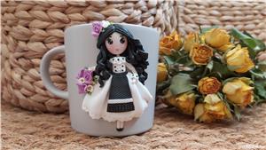 Cana papusa costum popular, cadou pentru sotie iubita, bunica - imagine 5