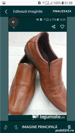 pantofi piele mar 45 maro