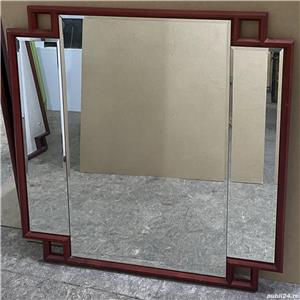 10 buc Oglinda cu rama de lemn; Oglinda de cristal 85x85 cm