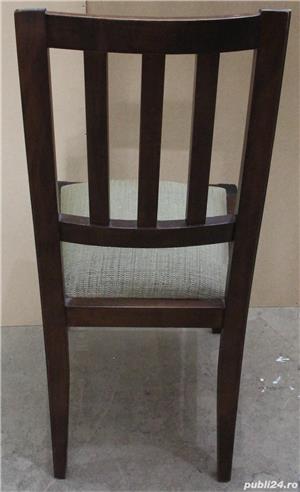 Scaun din lemn cu sezut tapitat; Scaun solid - imagine 5