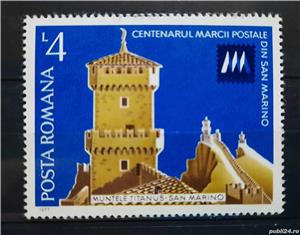 Timbre 1977 Centenarul marcii postale din San Marino MNH