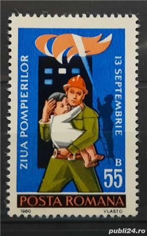 Timbre 1980 Ziua Pompierilor MNH