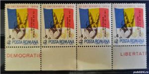 Timbre 1990 Un an de la victoria Revolutiei din Romania MNH