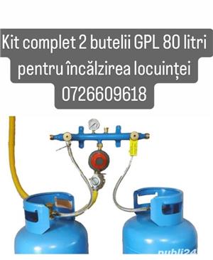 Kit complet cu 2 butelii GPL 80L+accesorii pt incalzire pe GPL