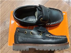 Pantofi RAP pentru copii, noi, piele naturala, nr.23 negrii - imagine 4