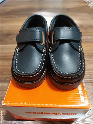 Pantofi RAP pentru copii, noi, piele naturala, nr.23 negrii - imagine 2