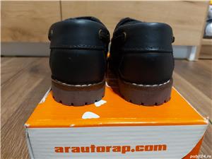 Pantofi RAP pentru copii, noi, piele naturala, nr.23 negrii - imagine 7