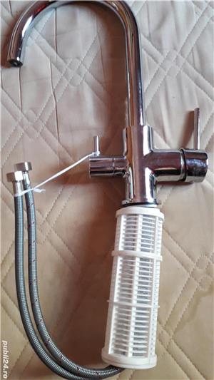 Ofer baterie nouă din inox pur Apellini Italia cu filtru și racorduri anexate