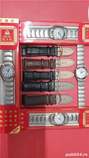 Curea piele+Ceas cadou