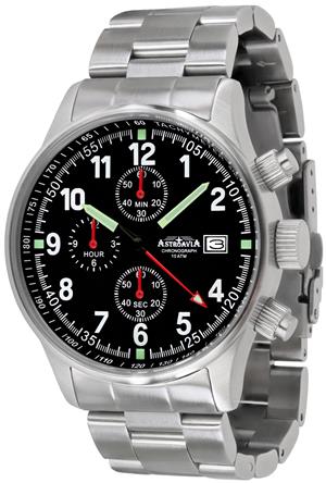 www autenticshop ro - Ceas German Astroavia Pilot Aviatie Subacvatic 100m Mecanism Seiko 10ATM Nou - imagine 1