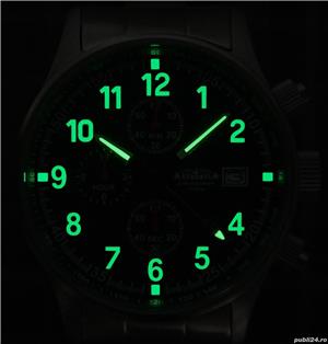 www autenticshop ro - Ceas German Astroavia Pilot Aviatie Subacvatic 100m Mecanism Seiko 10ATM Nou - imagine 7