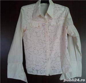 Camasi dama - crem, albastru - imagine 3