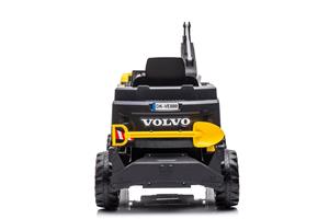 Excavator electric pentru copii VOLVO echipat cu scaun TAPITAT Galben - imagine 3