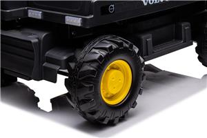 Excavator electric pentru copii VOLVO echipat cu scaun TAPITAT Galben - imagine 6