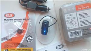 casca bluetooth handsfree dispozitiv maini libere cu incarcator auto moto taxi - imagine 4