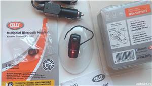 casca bluetooth handsfree dispozitiv maini libere cu incarcator auto moto taxi - imagine 5