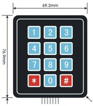 Tastatura Arduino keypad 4x3 si 4x4 taste matrix autoadeziv matrice - imagine 4