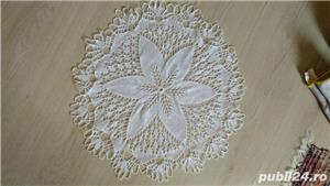 Mileu impletit manual din bumbac 40x40cm Vintage