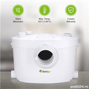 Pompa de deseuri pentru toaleta cu capac de inspectie Sanigo Sani 400 - imagine 2