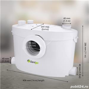 Pompa de deseuri pentru toaleta cu capac de inspectie Sanigo Sani 400 - imagine 3
